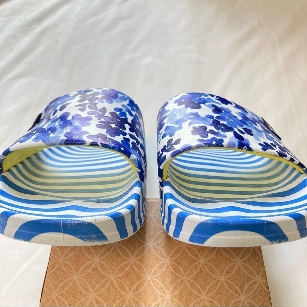Joules poolside blue daisy slides - Picture 6 of 9